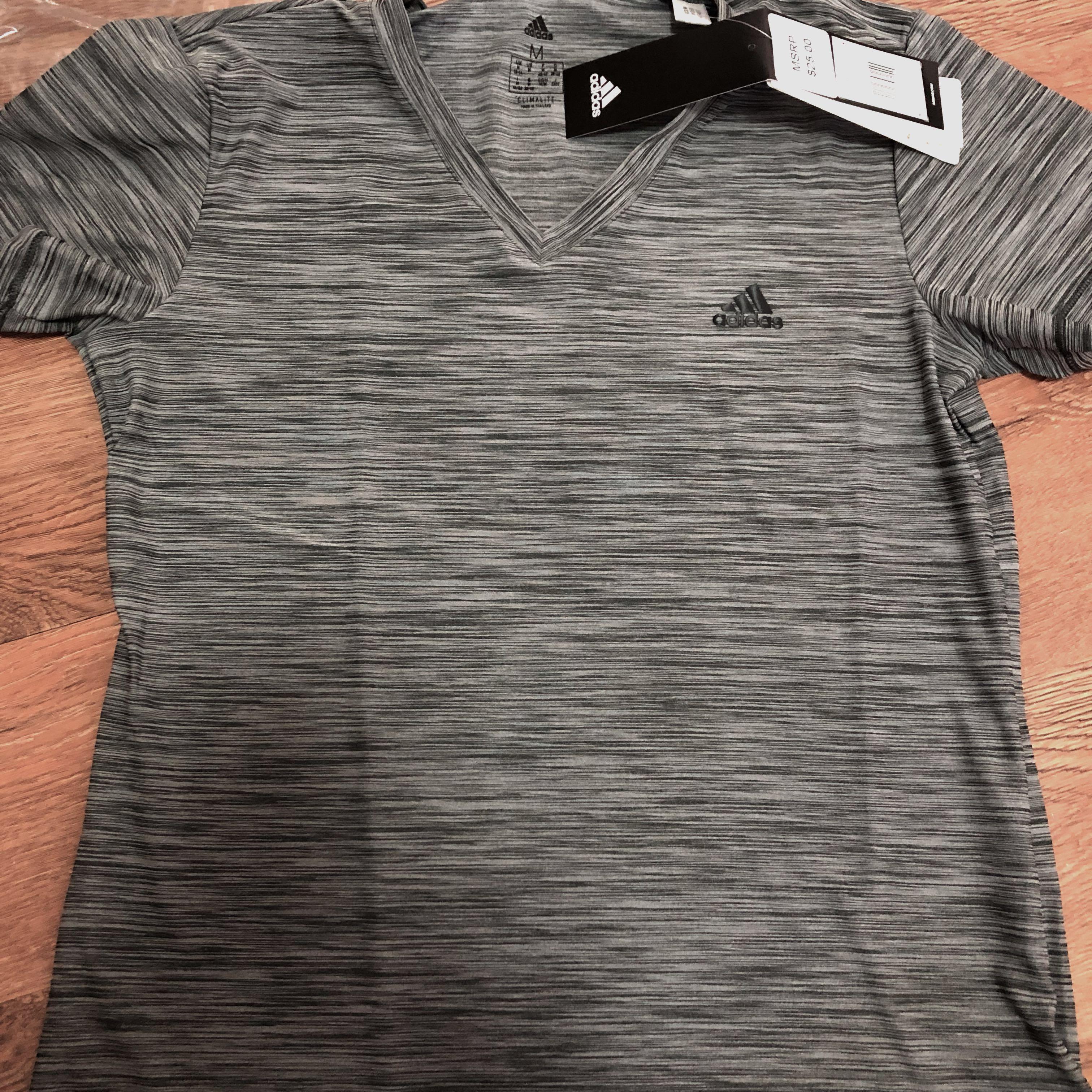 grey adidas top womens