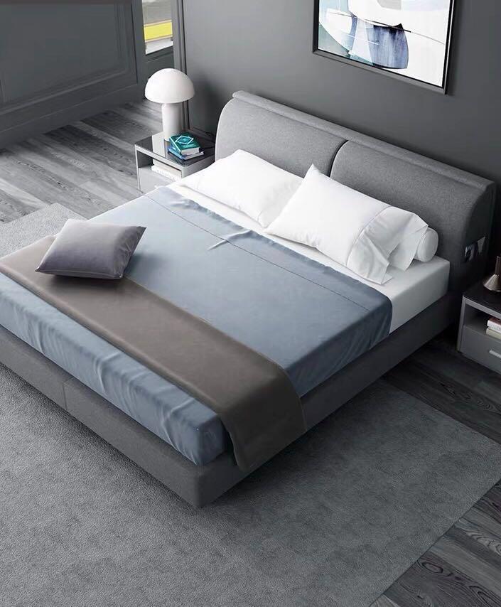 Fabric King Size Storage Bed Grey Furniture Beds Mattresses Fabric King Size Storage Bed Grey