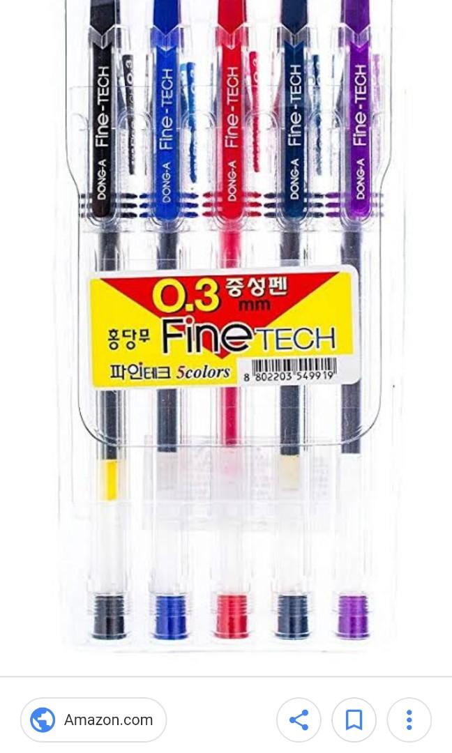 Fine Tech Sign Pen 5 Colors 0.3mm (Category: Stationery & School Supplies) located in Manila. Submitted by happyvisit (Listing ID 206387955, Image 1). Description: Fine tech Pen - set of 5 colors assorted - with case - 0.3mm.