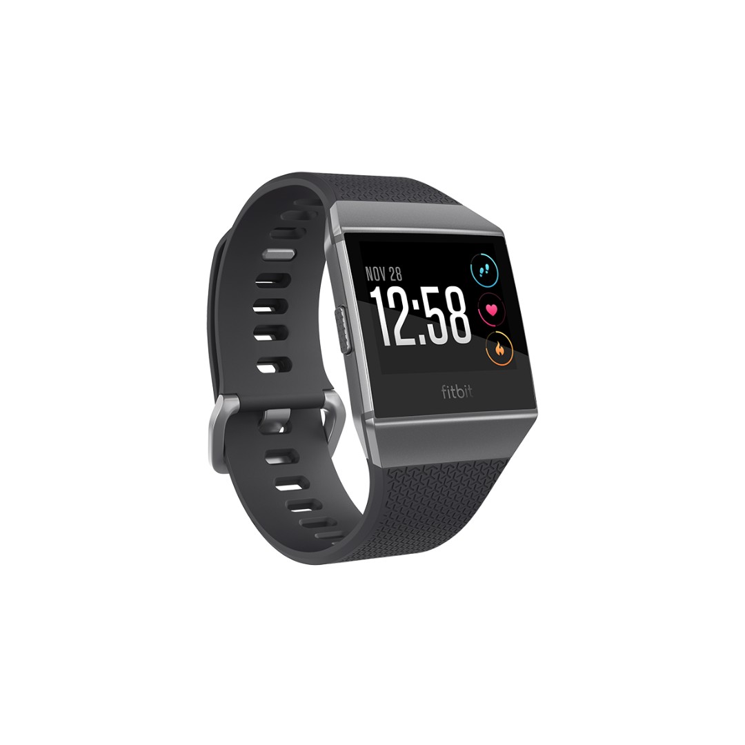 fitbit versa black with pink band