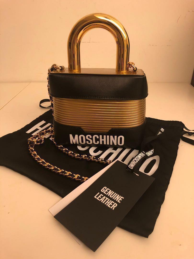 moschino combination lock bag