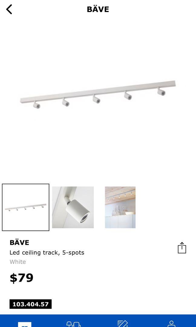 straal Rijd weg stout IKEA BAVE LED Ceiling Track, 5 spots, Everything Else on Carousell