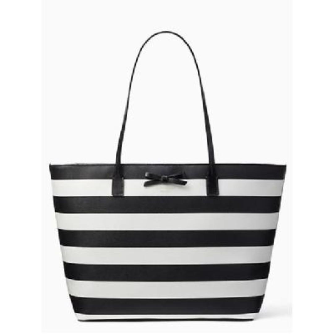 kate spade bag black and white