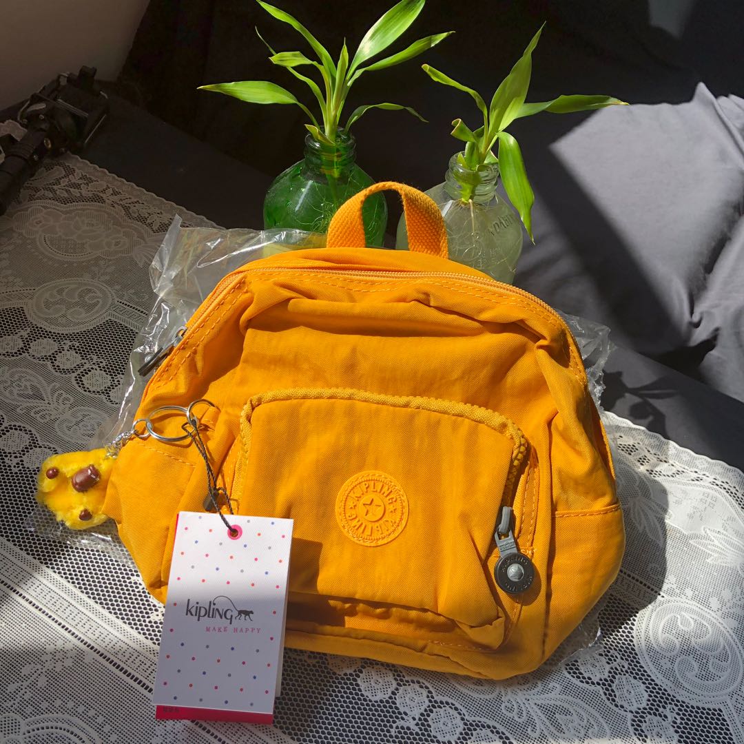 Kipling mini backpack yellow on sale