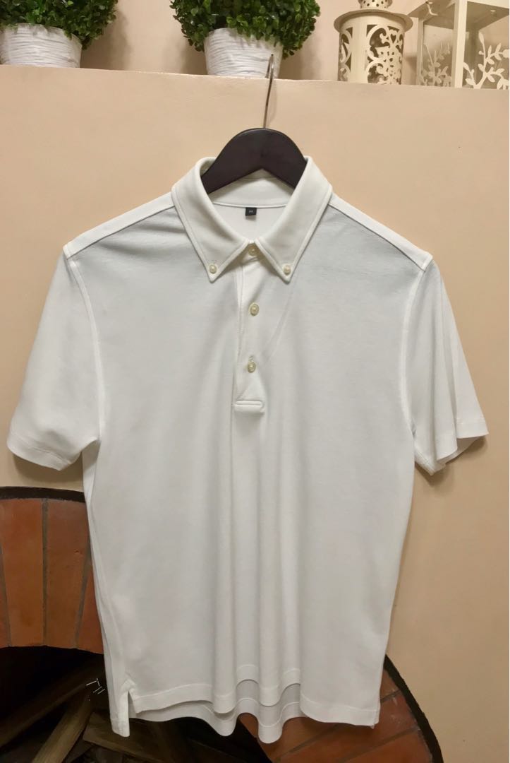 #PDSALE 250 Muji White Polo Shirt, Men's Fashion, Tops & Sets, Tshirts ...