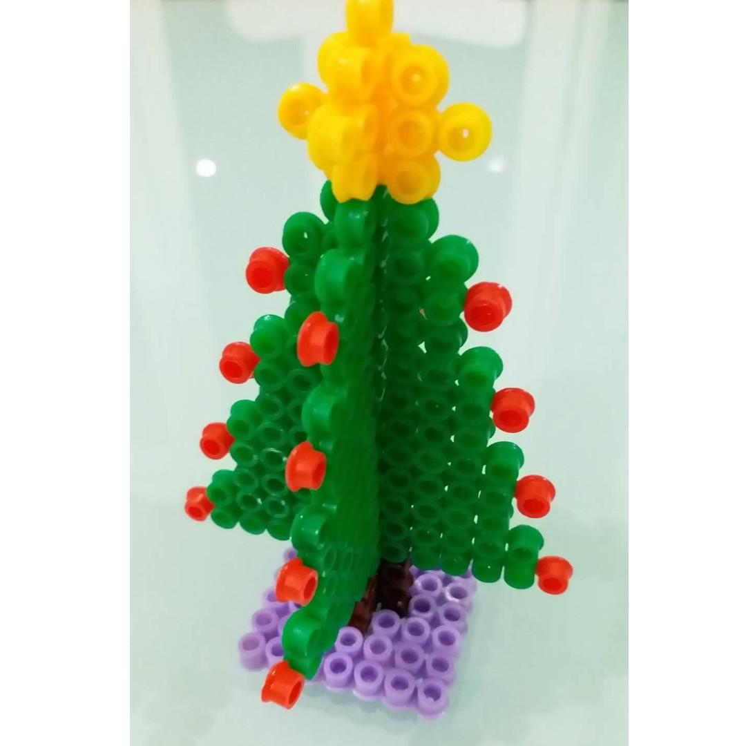 Perler Beads 3d Christmas Tree Design Craft Handmade Goods