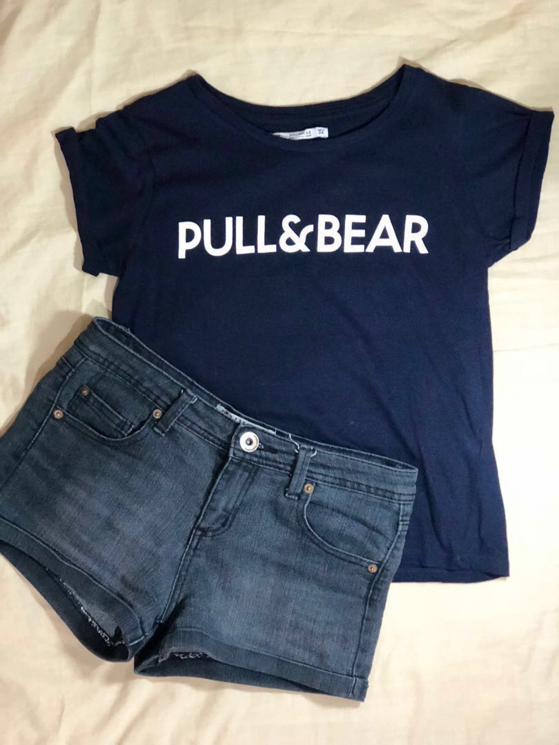pull and bear blue shirt