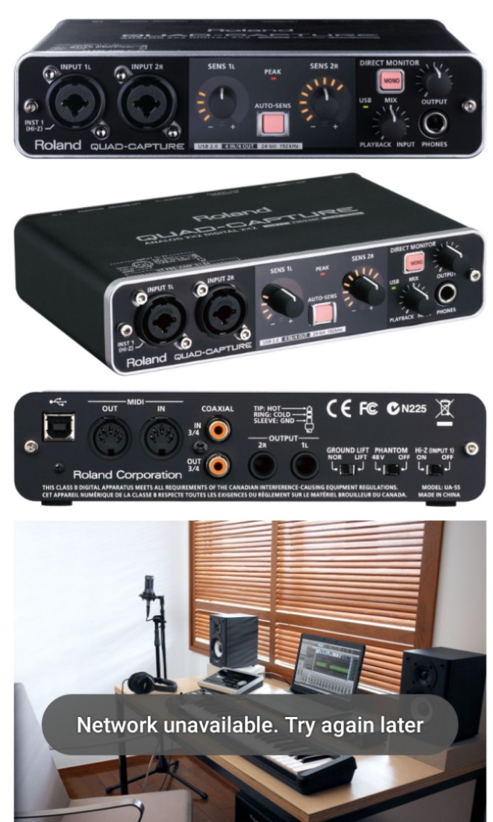 Roland Quad Capture USB 2.0 Audio Interface Computers Tech Parts Accessories Cables Adaptors on Carousell