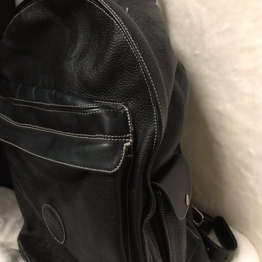 Roots black leather on sale backpack