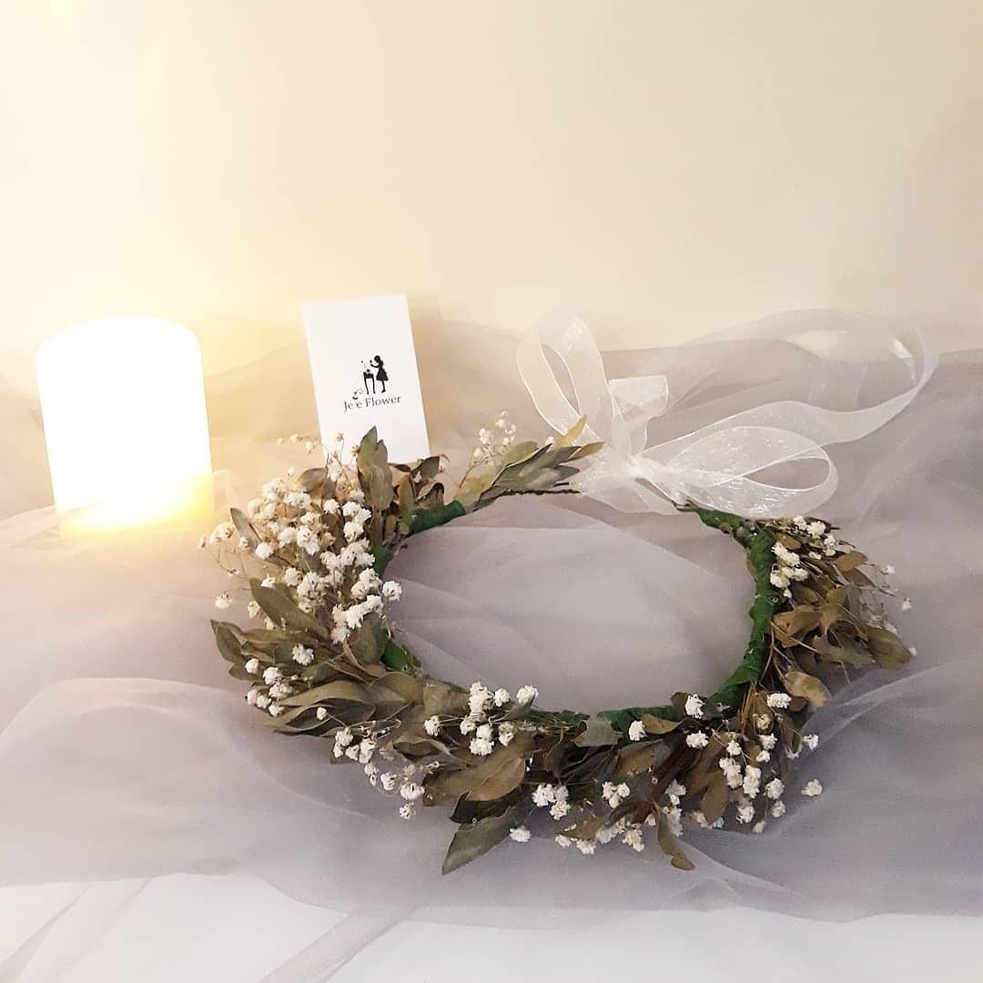 Rustic Flower Crown Mahkota Bunga Dengan Bunga Kering Natural