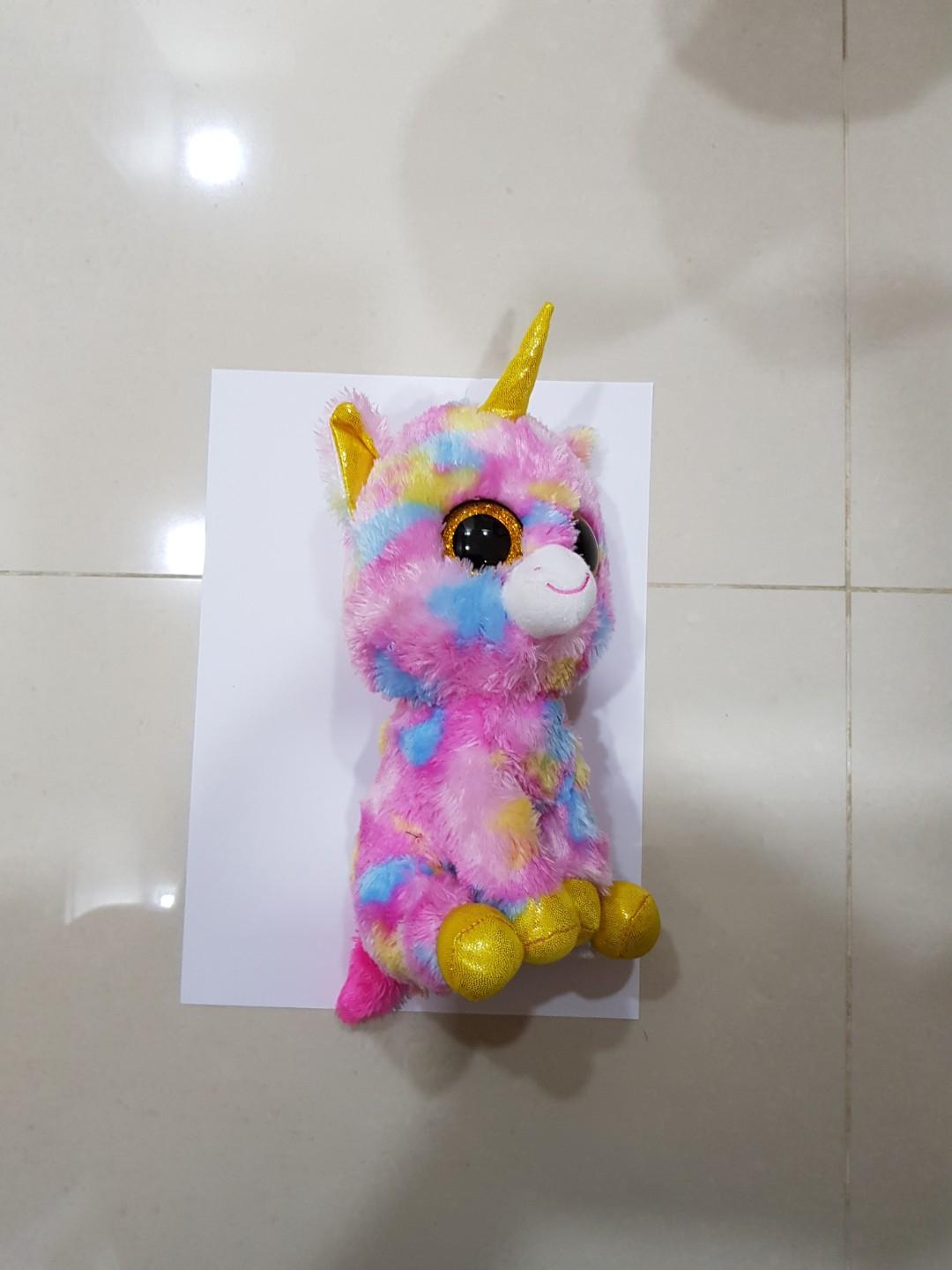 Super Cute Ty Colourful Rainbow Unicorn Fantasia Toys Games