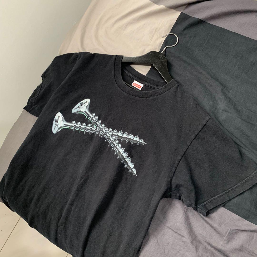 Supreme Screw Tee, Men's Fashion, Tops 
