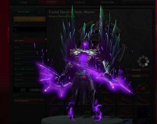 Terrorblade Arcana Fractal Horns Of Inner Abysm Bright Purple Toys Games Video Gaming In Game Products On Carousell - neon purple roblox app logo