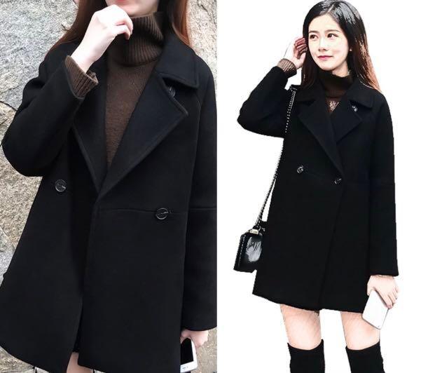 Winter Fall Spring Trench Coat Black Slim Women S Fashion