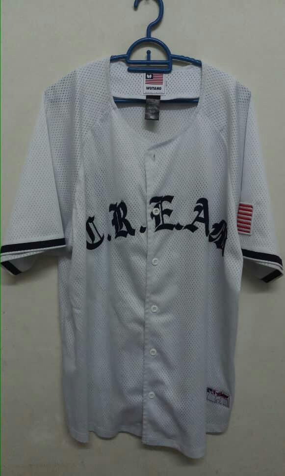 Wu Tang C.R.E.A.M baseball jersey XL size