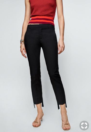 Zara asymmetric sales hem pants