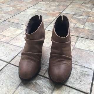 真皮踝靴 23