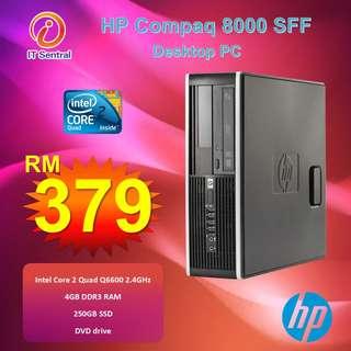 Core 2 Quad HP Compaq 8000 SFF desktop PC
