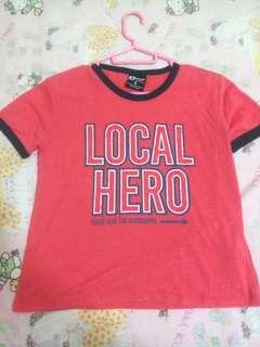 Cotton On Ringer Local Hero Top Tee Shirt