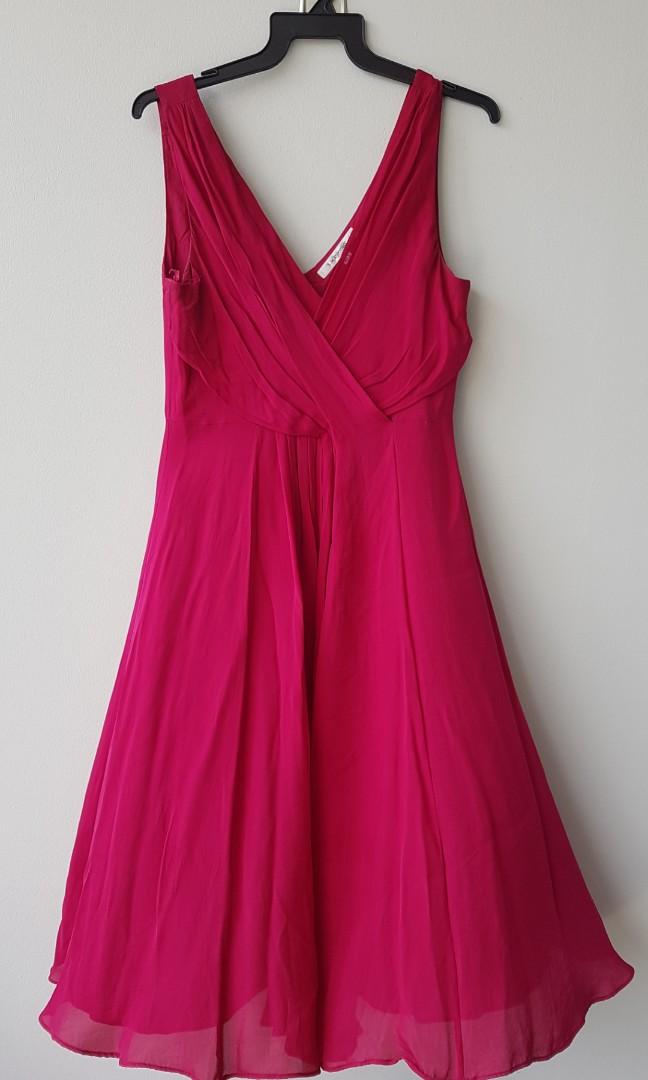 hot pink flowy dress