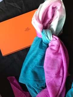 Hermes cashmere silk scarf