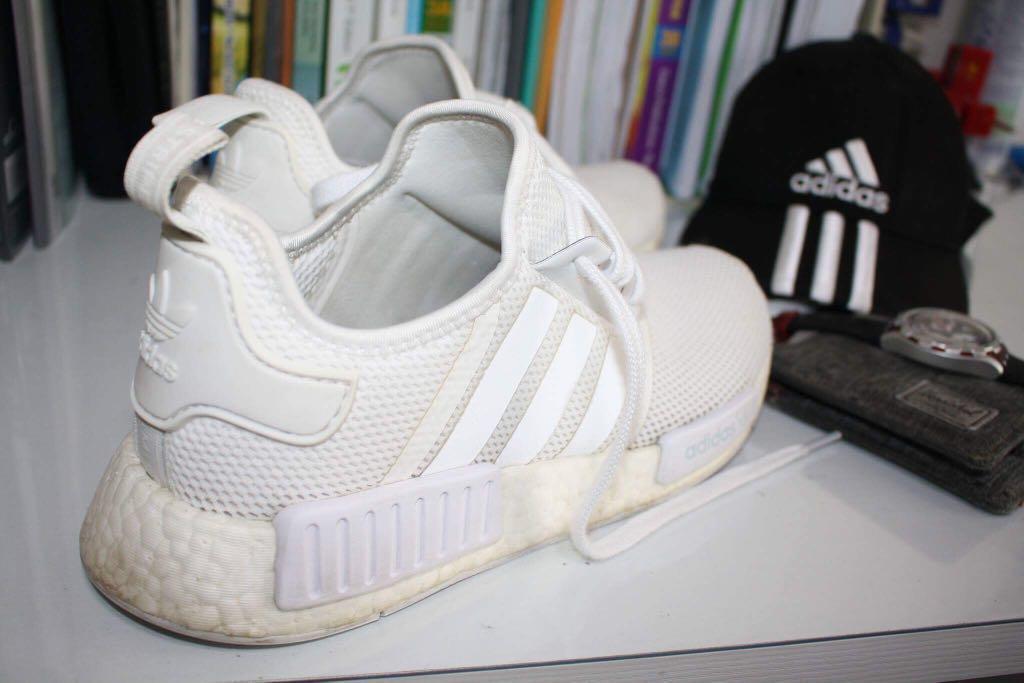 Adidas NMD R1 triple white for sale Men s Fashion Footwear