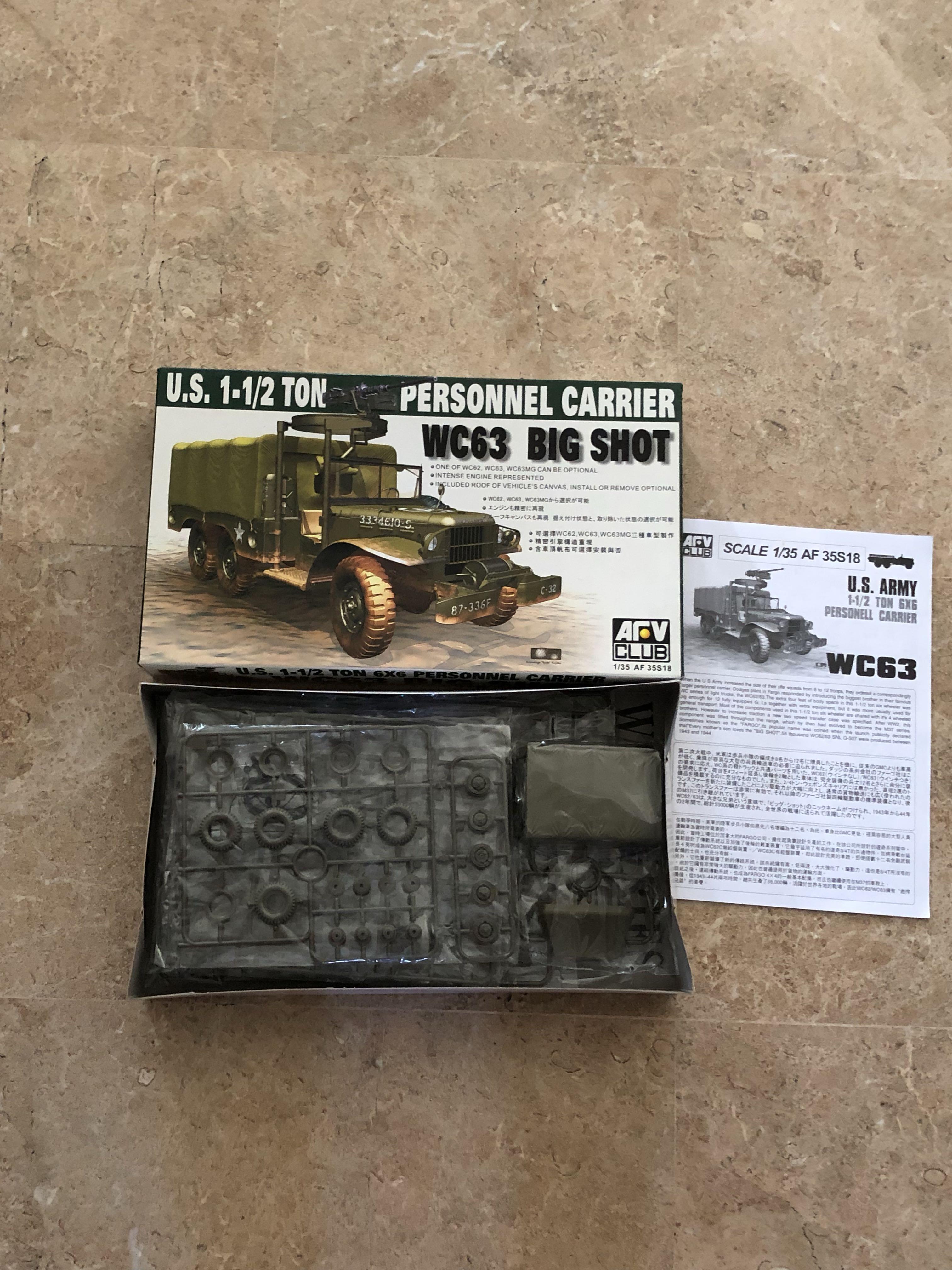 Afv Club 1 35 1 5 Ton Personnel Carrier Wc63 Big Shot Hobbies Toys Toys Games On Carousell Afv Club 1 35 1 5 Ton Personnel Carrier Wc63 Big Shot Hobbies Toys Toys Games On Carousell