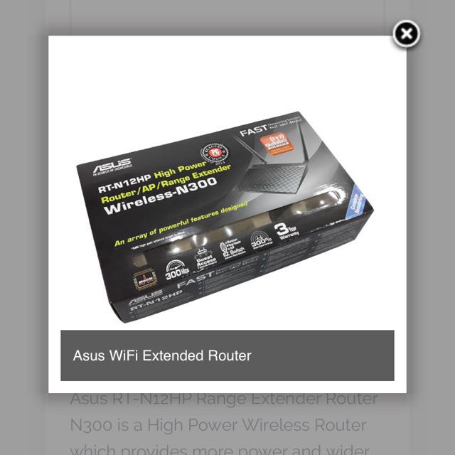 Asus Wifi Extender Rt N12hp Electronics Computer Parts Accessories On Carousell
