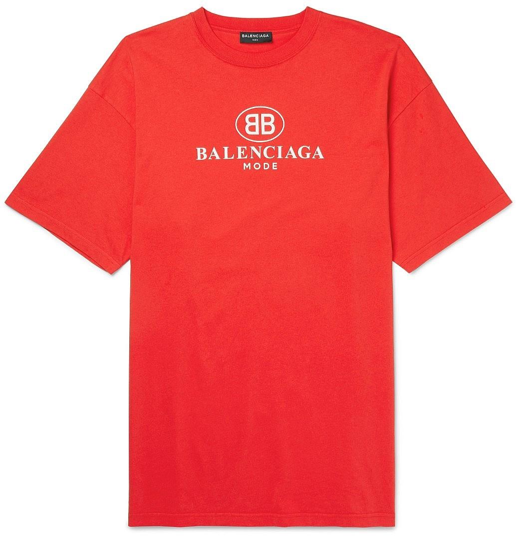 red balenciaga tee