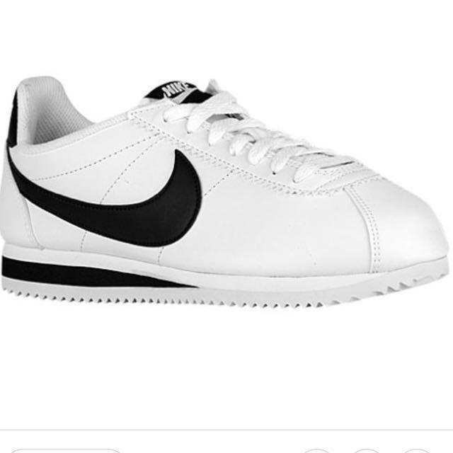 nike cortez white and black womens