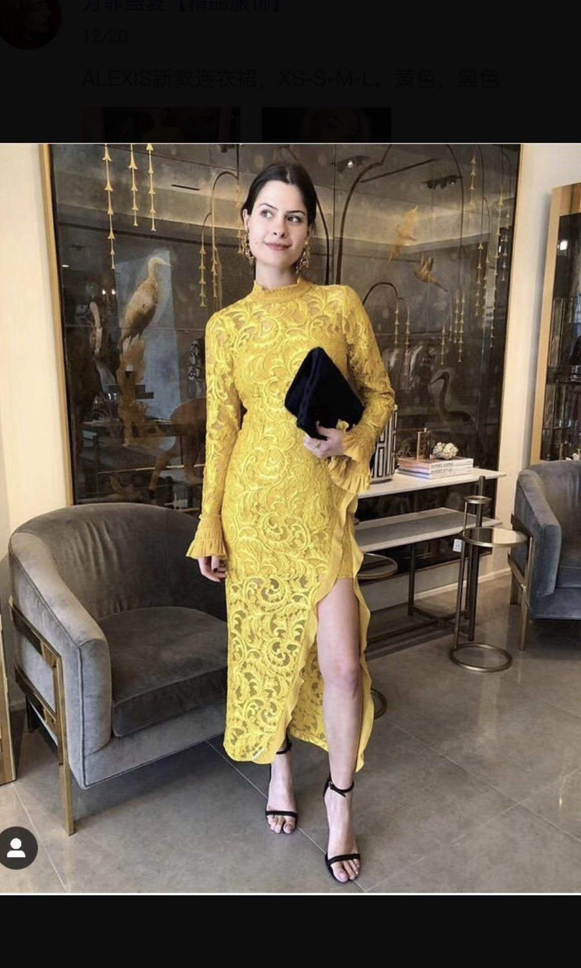 Alexis yellow lace dress new arrivals