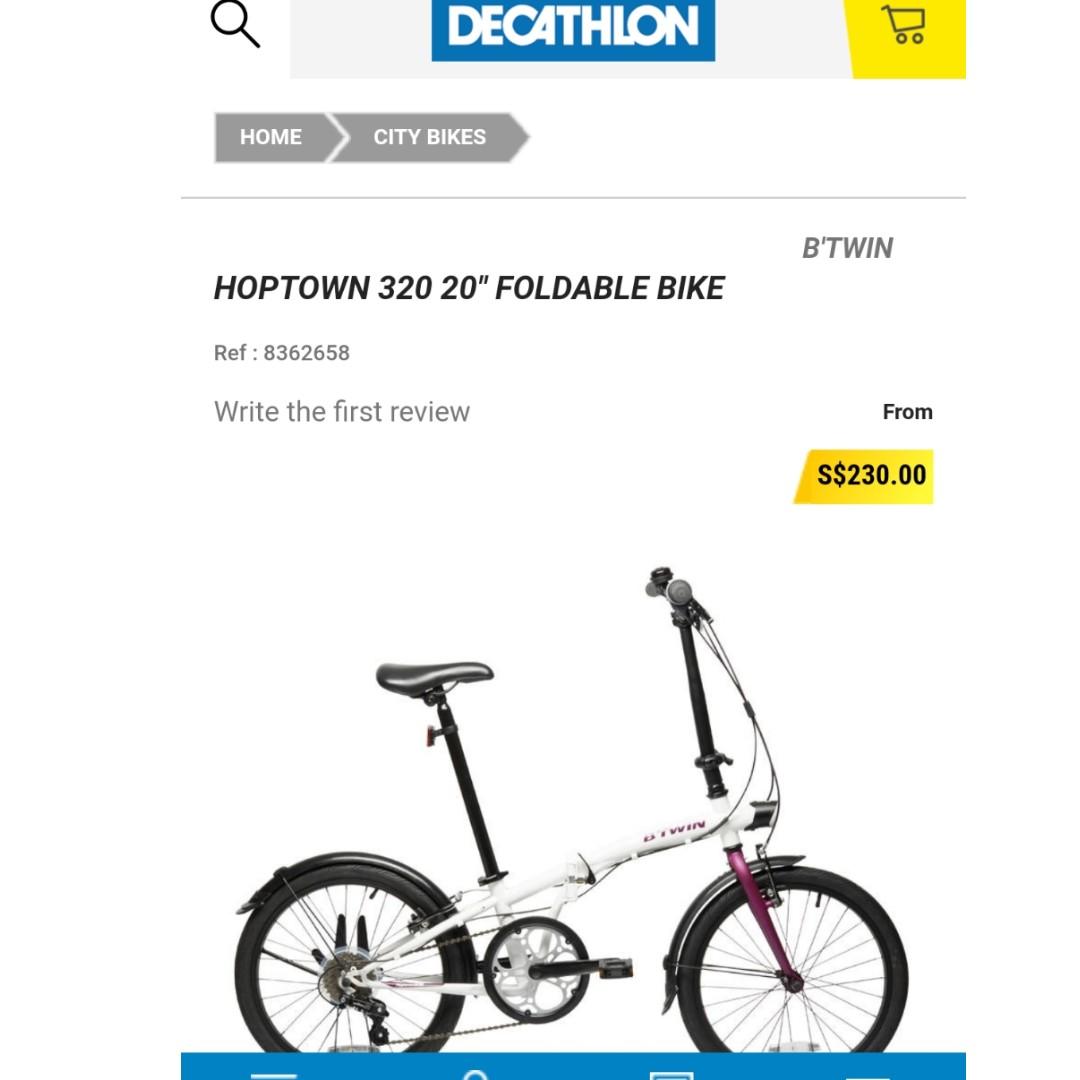 btwin hoptown 320 folding bike review