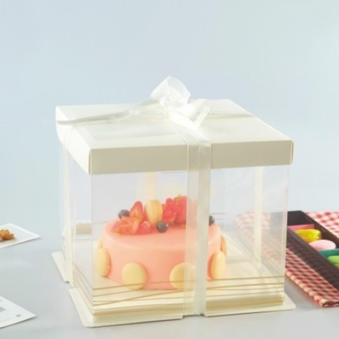 Cake Boxes (Category: Occasions & Party Supplies) located in Singapore. Submitted by hamdhee (Listing ID 206459069, Image 3). Description: Cake Boxes of different size 10 x 10 x 9.5 Inch: S$4.50 10 x 10 x 13.5 Inch: S$5.00 11 x 11 x 13.5 Inch: S$5.50 12 x 12 x 13.5 Inch: S$6.00 14 x 14 x 15.5 Inch: S$8.50 Bottom - White Plastic, Box - Transparent Plastic [Customized cutting option available for other sizes/height], Lid - Paper.