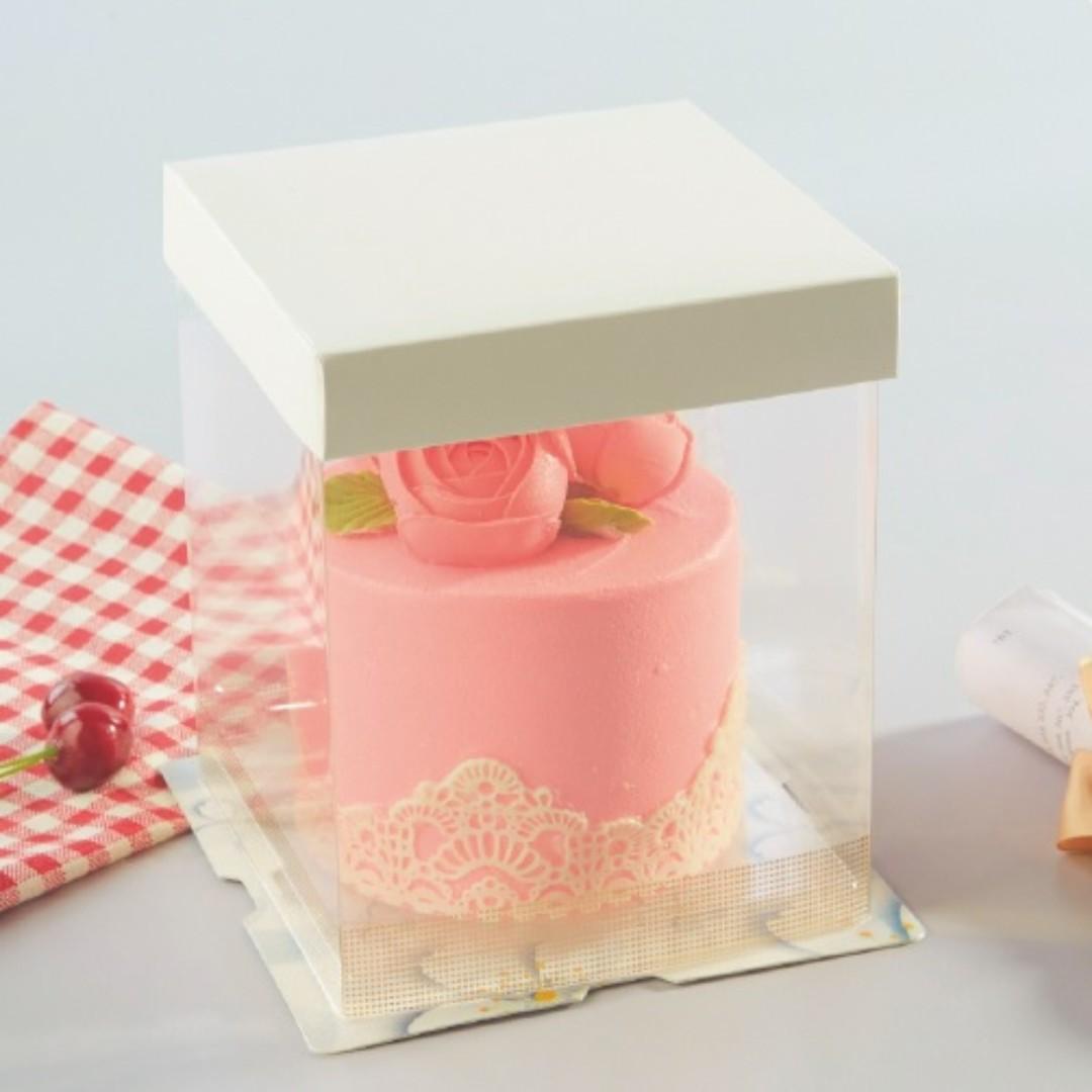 Cake Boxes (Category: Occasions & Party Supplies) located in Singapore. Submitted by hamdhee (Listing ID 206459069, Image 1). Description: Cake Boxes of different size 10 x 10 x 9.5 Inch: S$4.50 10 x 10 x 13.5 Inch: S$5.00 11 x 11 x 13.5 Inch: S$5.50 12 x 12 x 13.5 Inch: S$6.00 14 x 14 x 15.5 Inch: S$8.50 Bottom - White Plastic, Box - Transparent Plastic [Customized cutting option available for other sizes/height], Lid - Paper.
