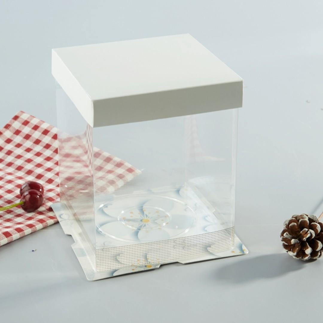 Cake Boxes (Category: Occasions & Party Supplies) located in Singapore. Submitted by hamdhee (Listing ID 206459069, Image 4). Description: Cake Boxes of different size 10 x 10 x 9.5 Inch: S$4.50 10 x 10 x 13.5 Inch: S$5.00 11 x 11 x 13.5 Inch: S$5.50 12 x 12 x 13.5 Inch: S$6.00 14 x 14 x 15.5 Inch: S$8.50 Bottom - White Plastic, Box - Transparent Plastic [Customized cutting option available for other sizes/height], Lid - Paper.