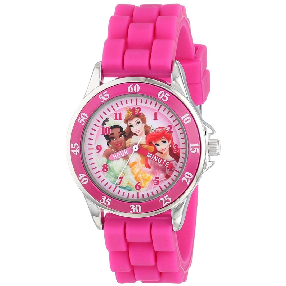 Disney Princess Kids Time Teacher Watch With Pink Rubber