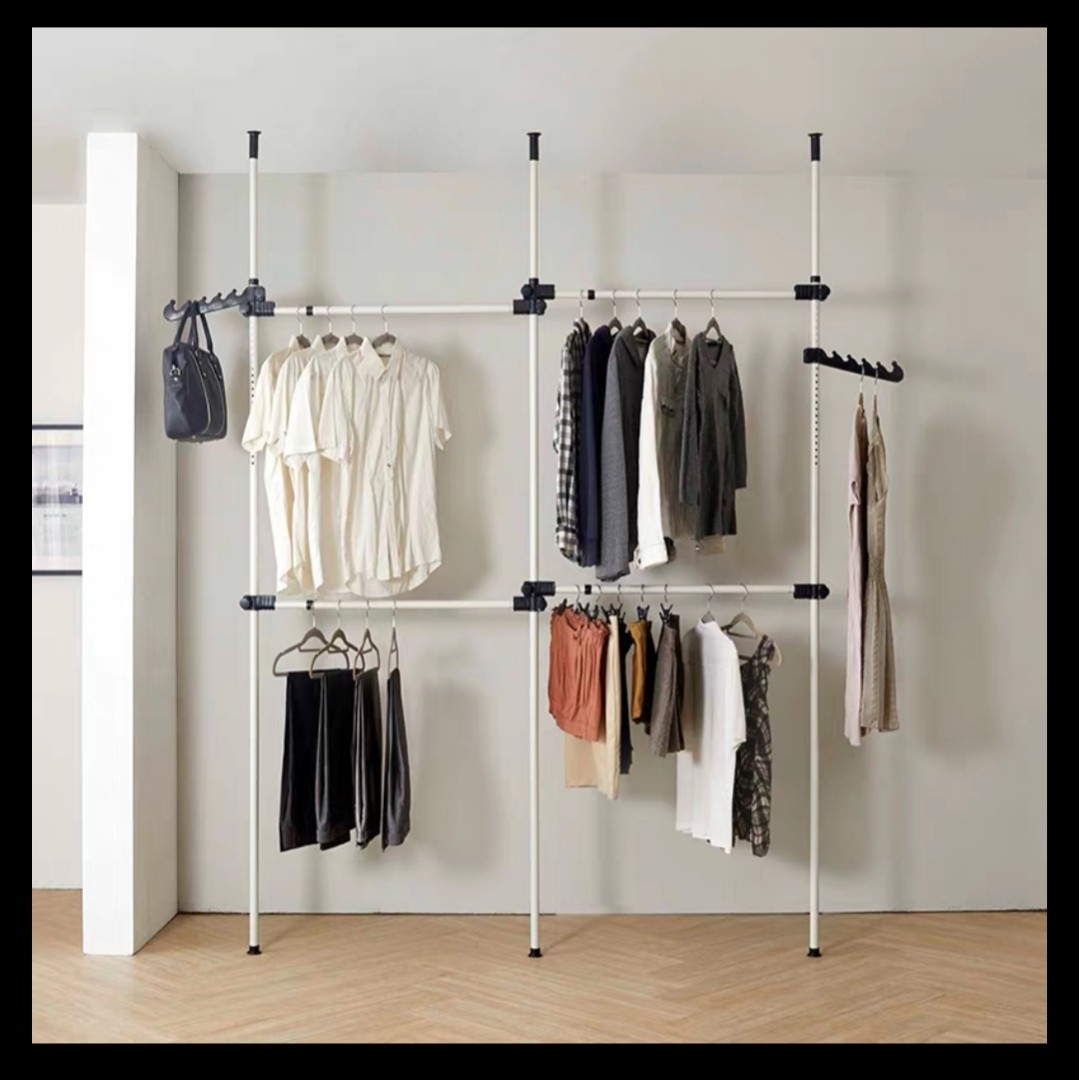 DIY floor to ceiling tension poles, Furniture & Home Living, Home