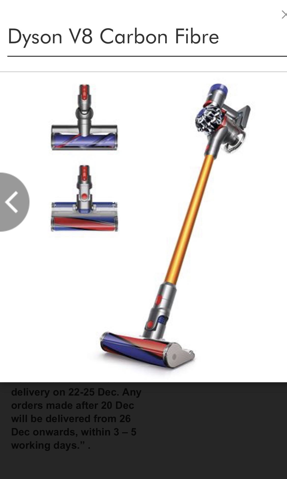 Dyson V8 Carbon Fibre Brand New Home Appliances Cleaning Laundry On Carousell