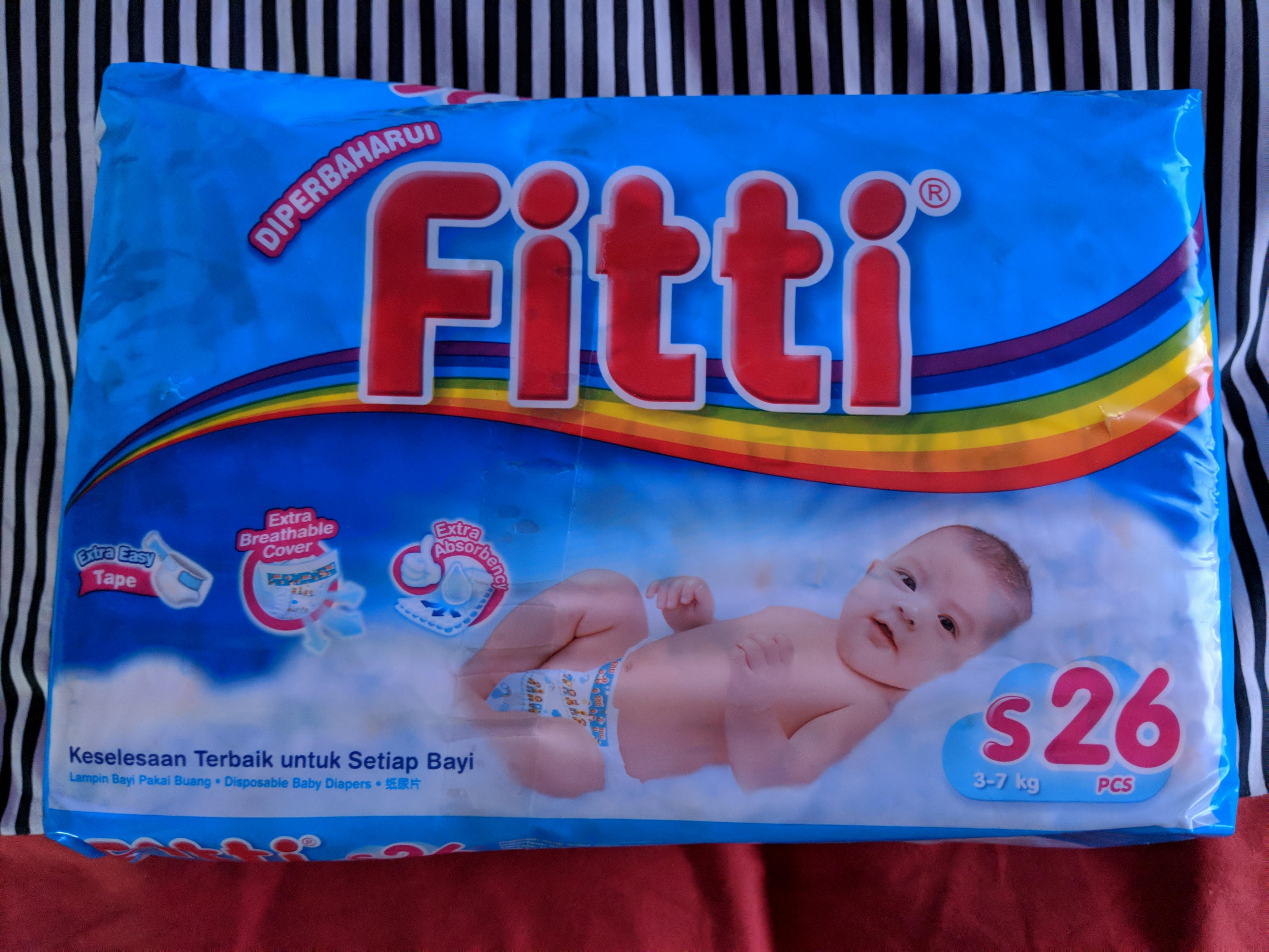 Fitti S size Diapers for 3 to 7 kgs