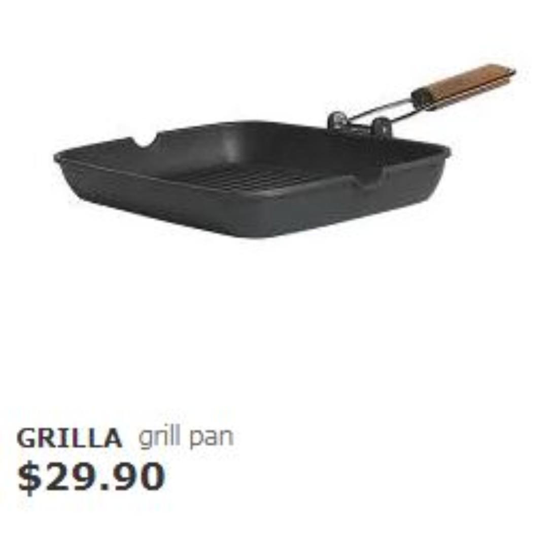 GRILL PAN GRILLA purchased from IKEA Singapore used very rarely still in very good conditions TV Home Appliances Kitchen Appliances BBQ Grills Hotpots on Carousell