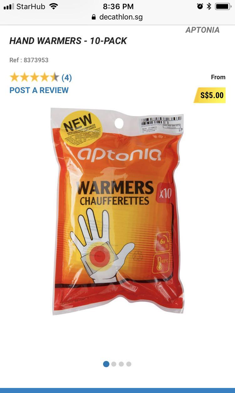 Hand & Foot Warmer (Decathlon), Sports Equipment, Other Sports