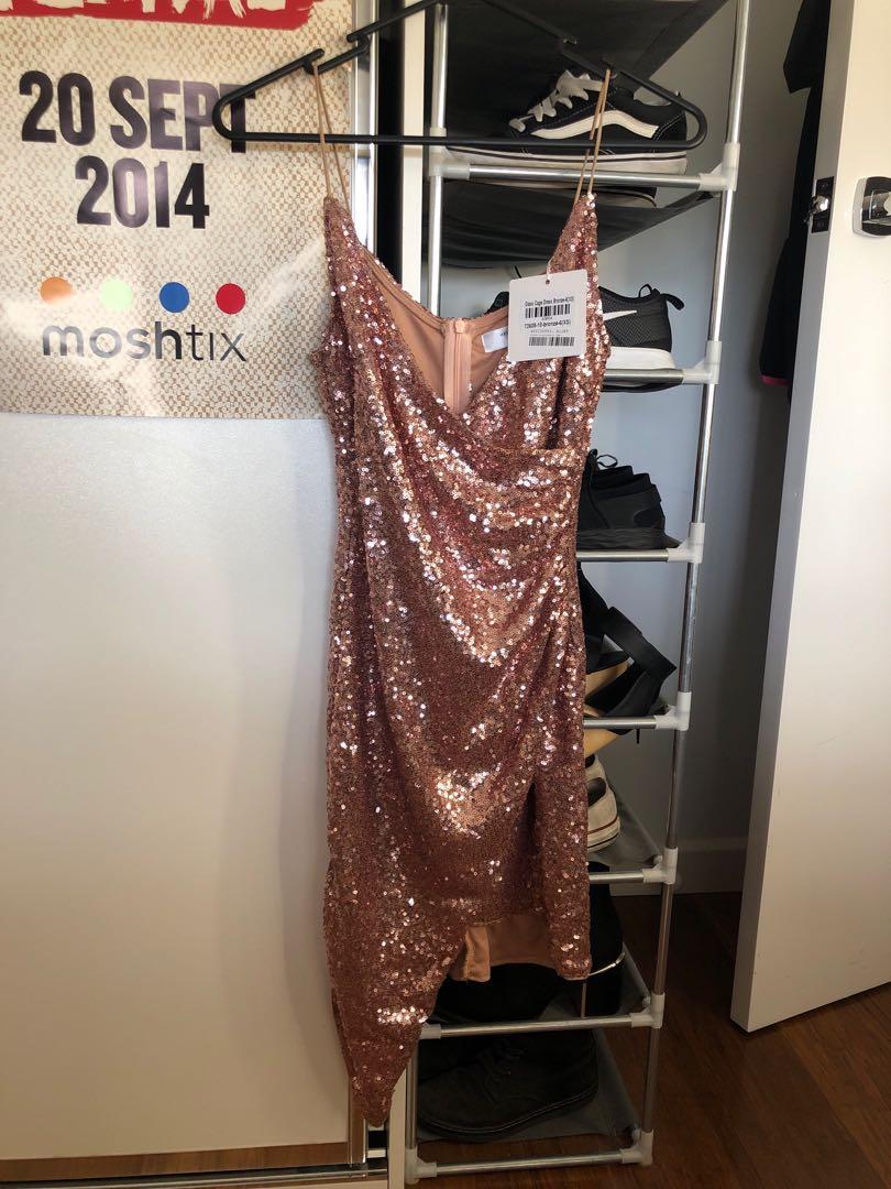 Glass cage dress bronze store