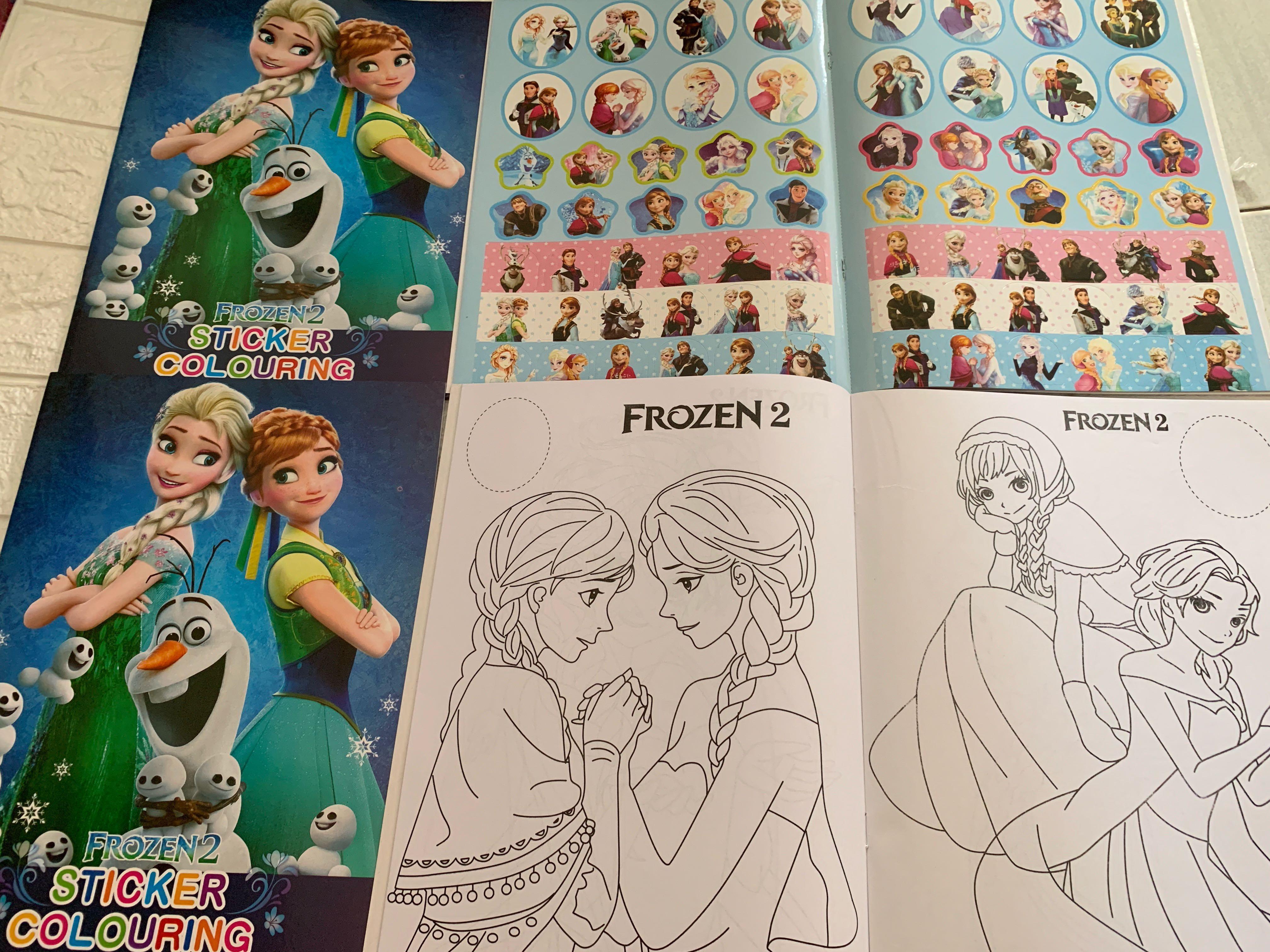 Instock Frozen Coloring And Stickers Book A4 Size Brand New Bulk Purchase Pm Me Babies Kids Girls Apparel 4 To 7 Years On Carousell
