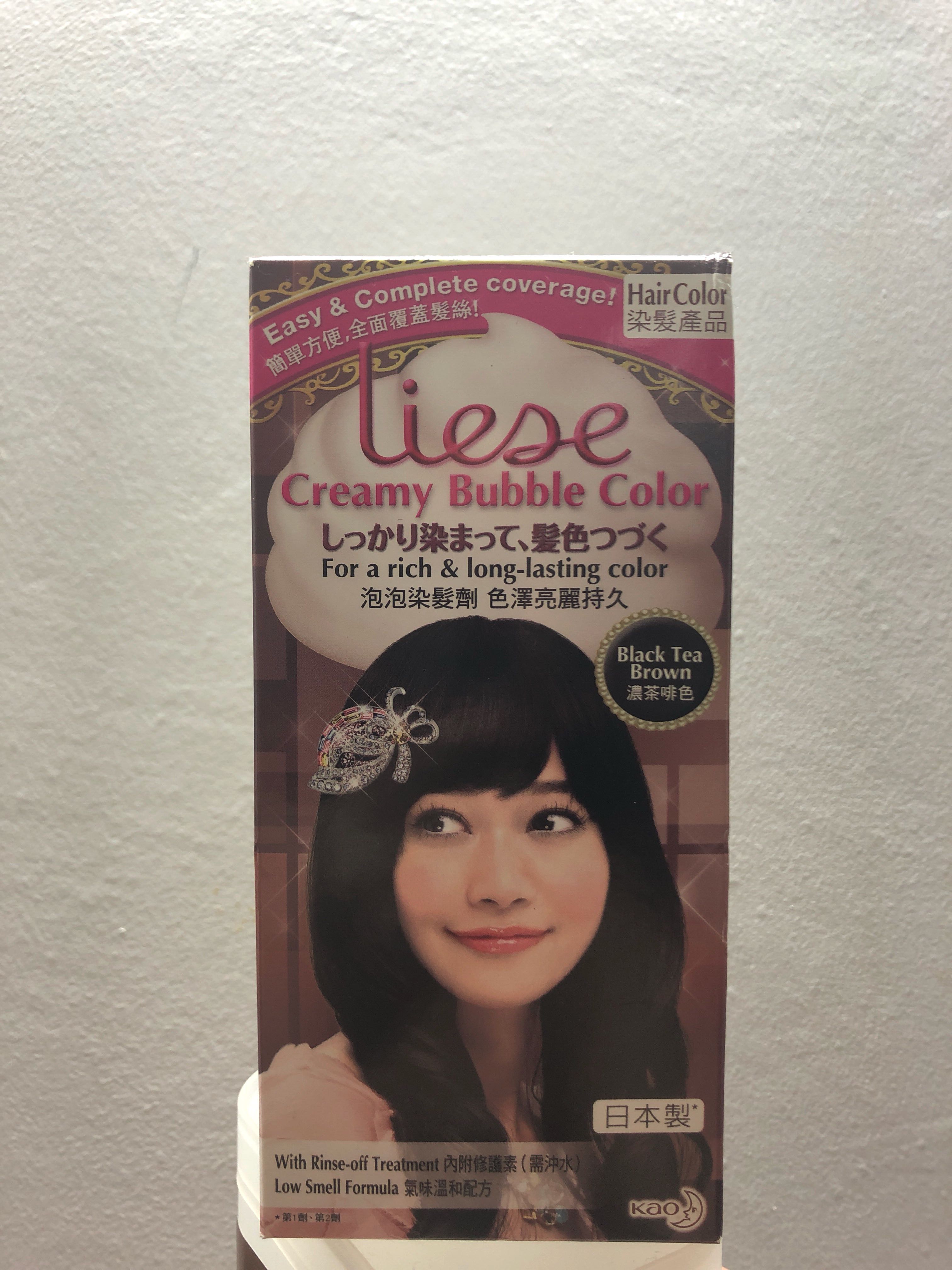 Liese Creamy Bubble Colour Black Tea Brown Health Beauty Hair Care On Carousell