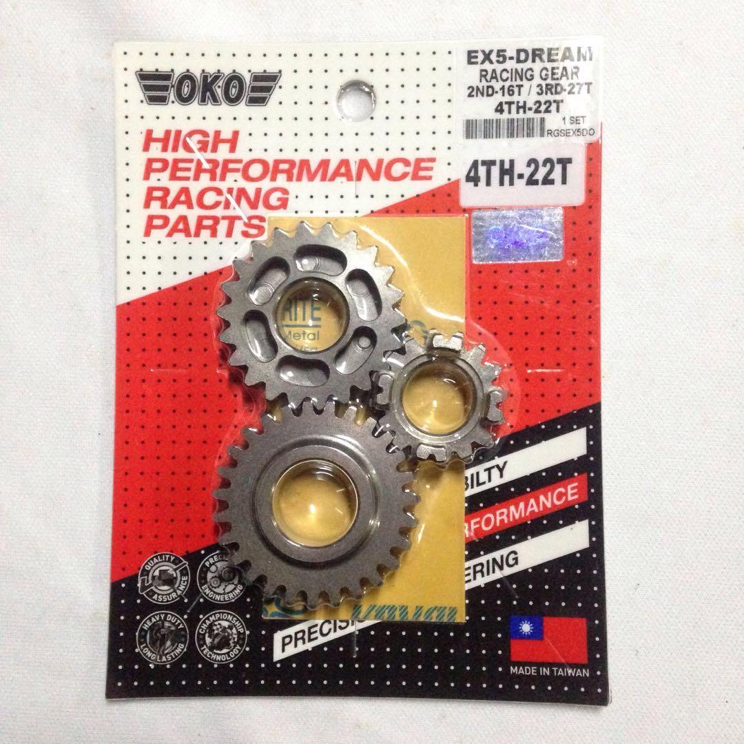 New Racing Gear OKO Honda EX5 Dream Wave 100 2nd 3rd 4th Gear 4th 22t Motorbikes on Carousell