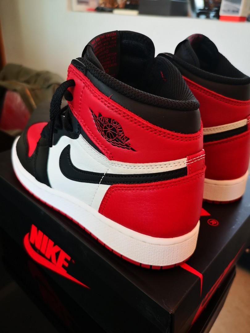 Nike Air Jordan 1 Retro Bred Toe OG BG GS