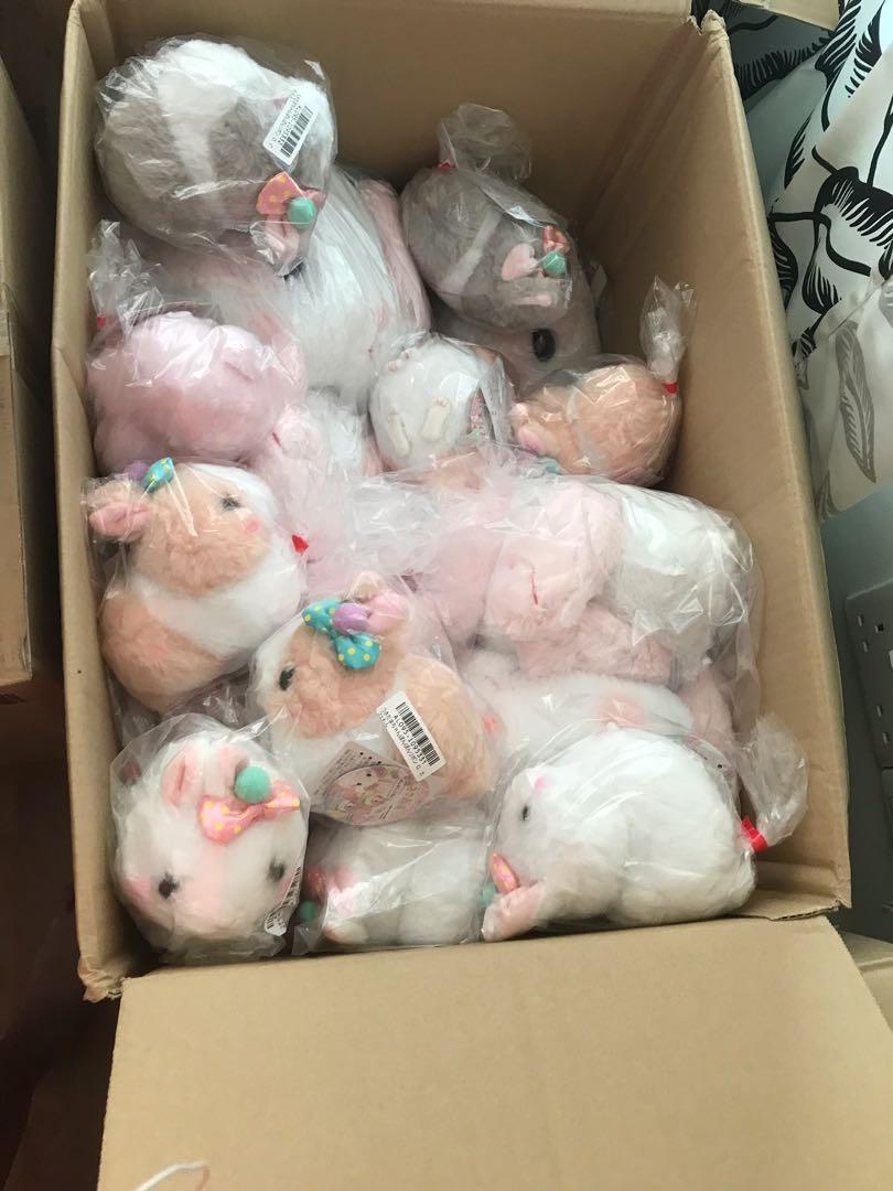 One Big Box Of Cute Pastel Bunny Plushies Toys Games Stuffed Toys On Carousell