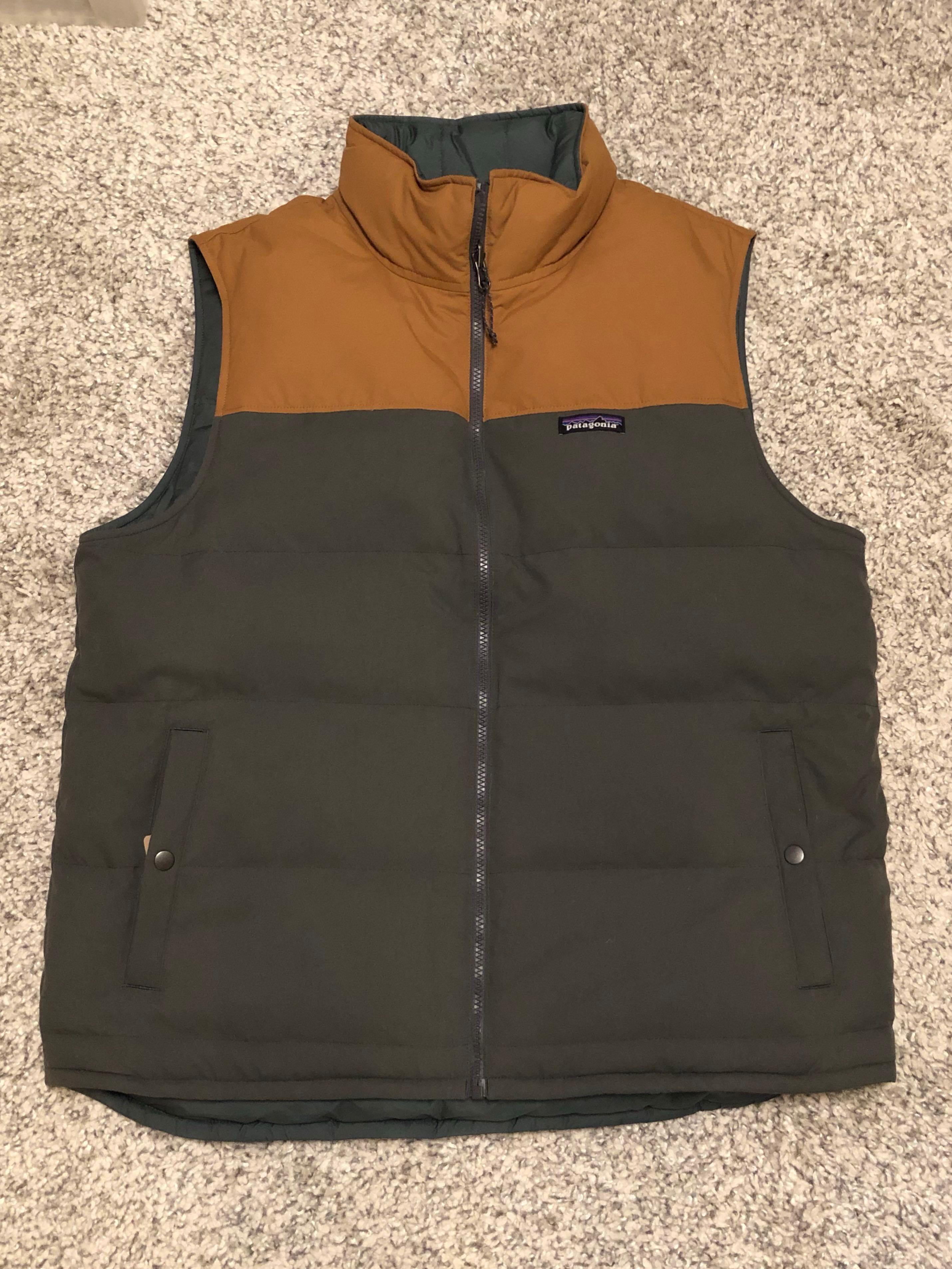 Patagonia men s reversible Bivy down vest 600 fill