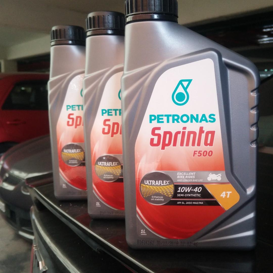 Petronas Sprinta F500 10w 40 Motorcycle Engine Oil Minyak Hitam Motorbikes On Carousell