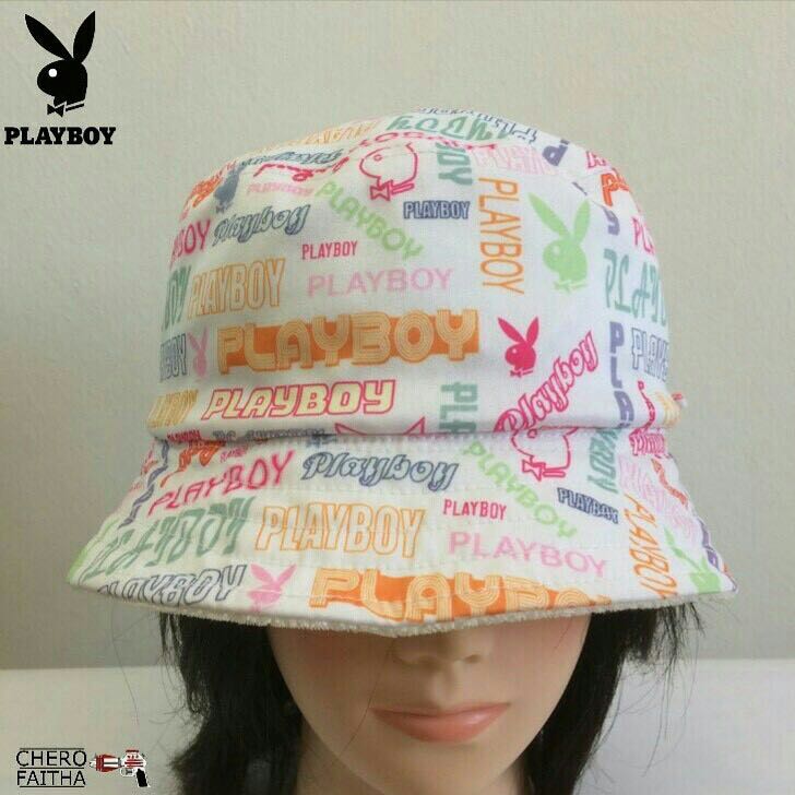 Playboy colourful reversible bucket hat 